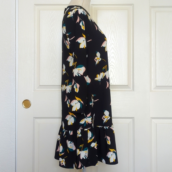 Halogen Floral Long sleeve Floral Black Dress - Picture 4 of 7